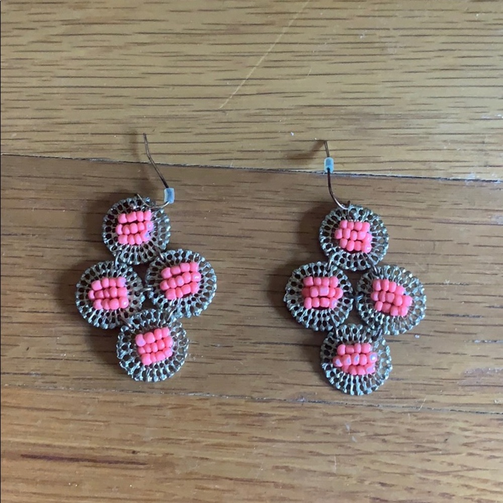 Gold/orange earrings